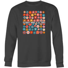 Load image into Gallery viewer, Celebrate minds of all kinds - Crew Sweatshirt