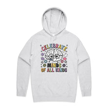 Load image into Gallery viewer, Celebrate minds of all kinds - hooded sweatshirt