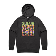 Load image into Gallery viewer, Celebrate minds of all kinds - hooded sweatshirt