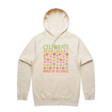 Load image into Gallery viewer, Celebrate minds of all kinds - hooded sweatshirt