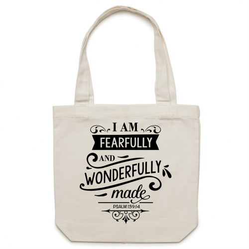 I am fearfully and wonderfully made - Canvas Tote Bag
