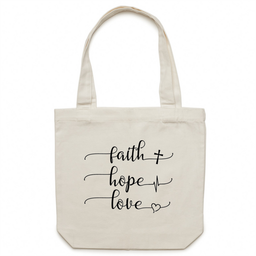 Faith, Hope, Love - Canvas Tote Bag