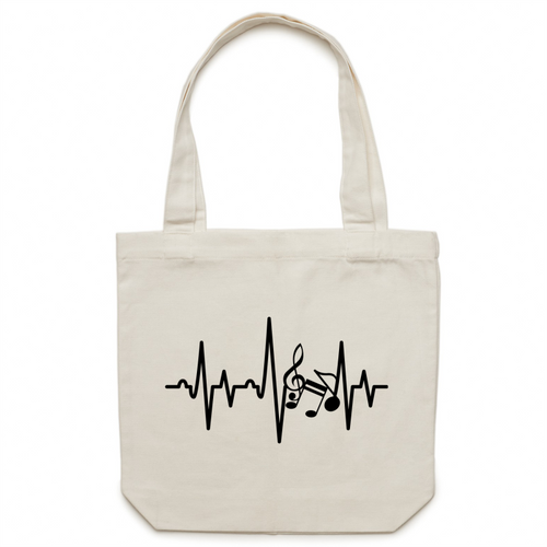 Music heartbeat - Canvas Tote Bag