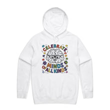 Load image into Gallery viewer, Celebrate minds of all kinds - hooded sweatshirt
