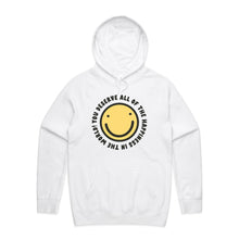 Load image into Gallery viewer, You deserve all the happiness in the world - hooded sweatshirt
