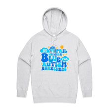 Load image into Gallery viewer, In April we wear blue for Autism awareness - hooded sweatshirt