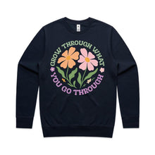 Load image into Gallery viewer, Grow through what you go through - crew neck sweatshirt