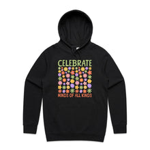 Load image into Gallery viewer, Celebrate minds of all kinds - hooded sweatshirt