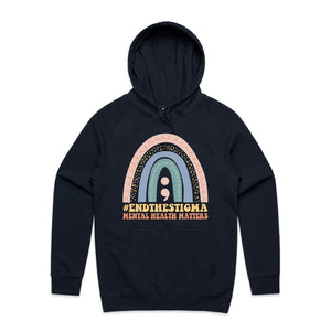 #end the stigma mental health matters - hooded sweatshirt