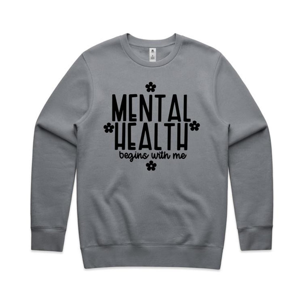 Mental health begins with me - crew neck sweatshirt