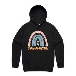 #end the stigma mental health matters - hooded sweatshirt