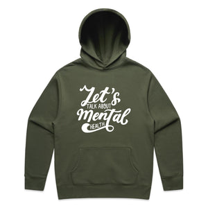 Let's talk about mental health - hooded sweatshirt