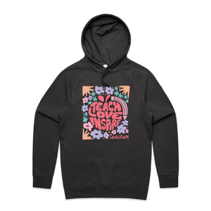 Teach Love Inspire Teacher - hooded sweatshirt