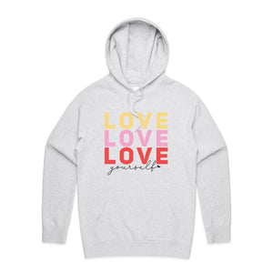 Love Love Love yourself - hooded sweatshirt