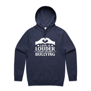 Love is louder, stand against bullying - hooded sweatshirt