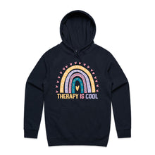 Load image into Gallery viewer, Therapy is cool - hooded sweatshirt