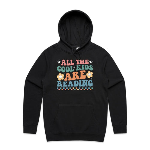 All the cool kids are reading - hooded sweatshirt