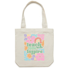 Load image into Gallery viewer, Teach Love Inspire - Canvas Tote Bag