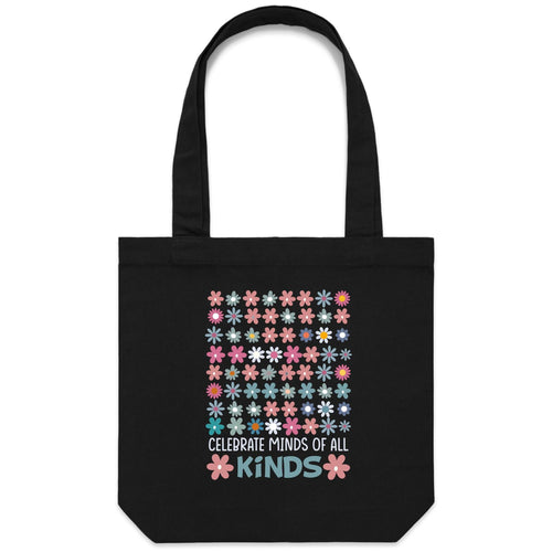 Celebrate minds of all kinds - Canvas Tote Bag
