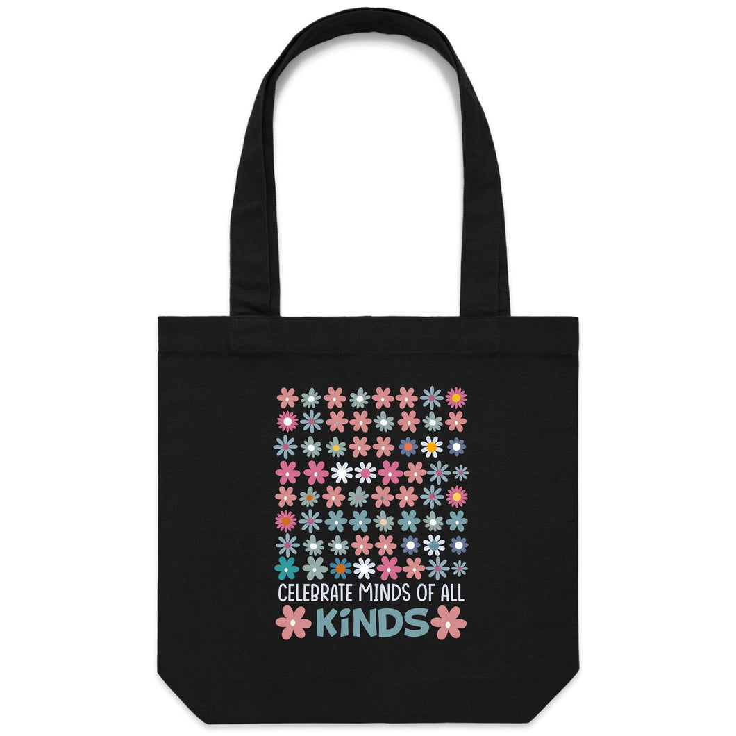 Celebrate minds of all kinds - Canvas Tote Bag