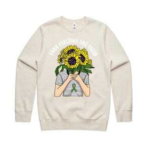Your feelings are valid - crew neck sweatshirt