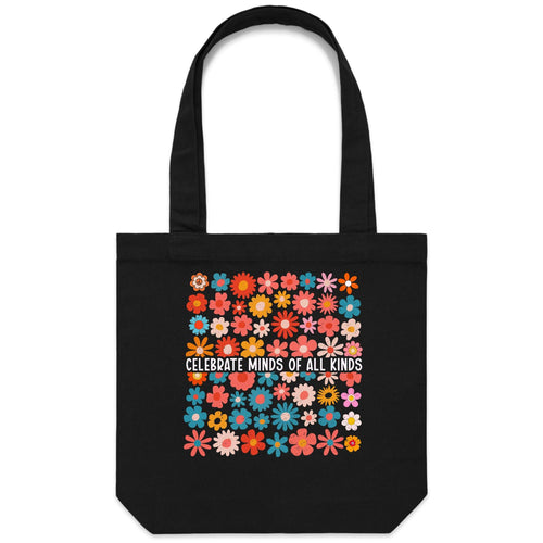 Celebrate minds of all kinds - Canvas Tote Bag