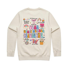Load image into Gallery viewer, Dear staff member reading this…The work you do makes a difference, I’m proud of you, You belong here, you are respected, you are valued, you are appreciated - crew neck sweatshirt (print on back)