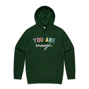 You are enough. - hooded sweatshirt