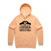 Load image into Gallery viewer, Love is louder, stand against bullying - hooded sweatshirt