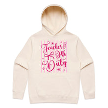 Load image into Gallery viewer, Teacher off duty - hooded sweatshirt