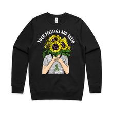 Load image into Gallery viewer, Your feelings are valid - crew neck sweatshirt