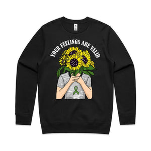 Your feelings are valid - crew neck sweatshirt