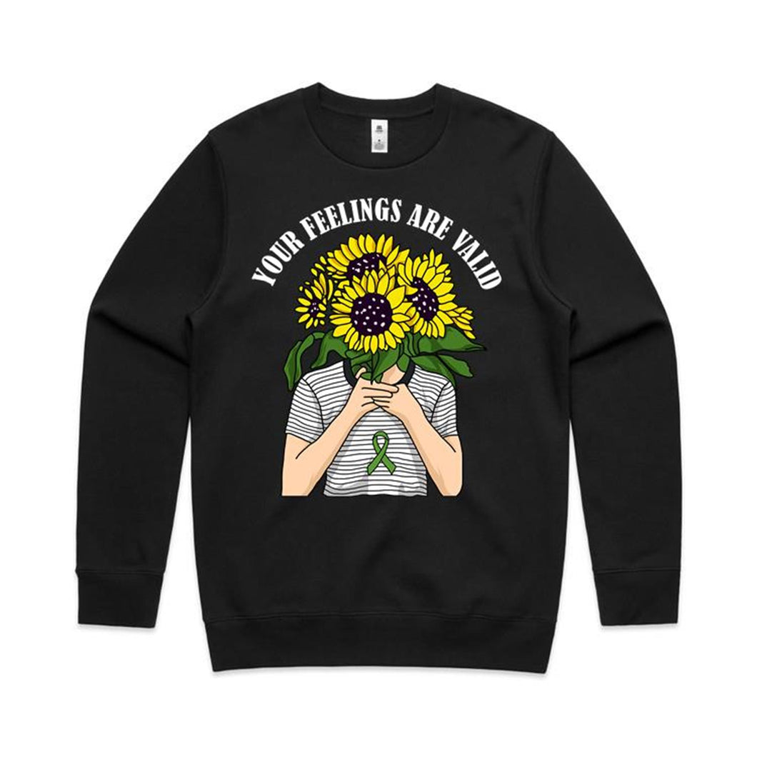 Your feelings are valid - crew neck sweatshirt