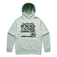 Load image into Gallery viewer, Emotionally attached to fictional characters - hooded sweatshirt