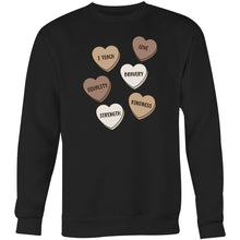 Load image into Gallery viewer, I teach love, bravery, equality, strength, kindness - Crew Sweatshirt