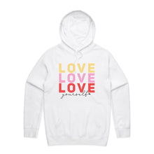 Load image into Gallery viewer, Love Love Love yourself - hooded sweatshirt