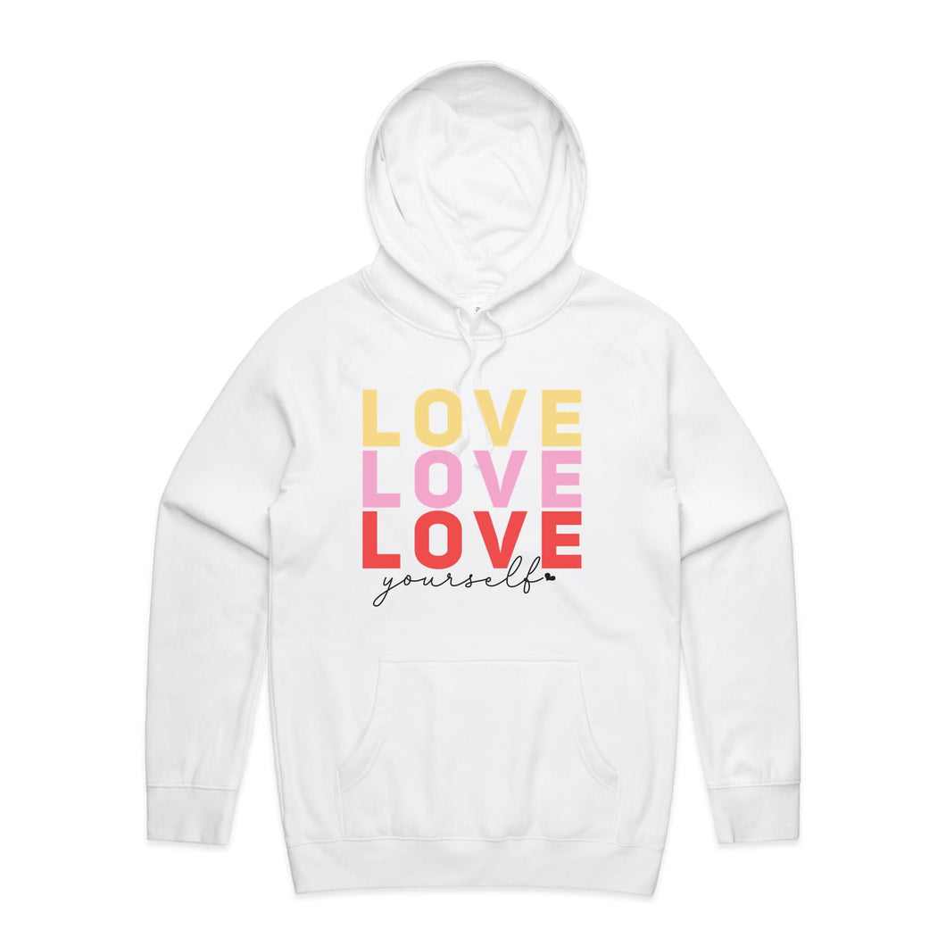 Love Love Love yourself - hooded sweatshirt