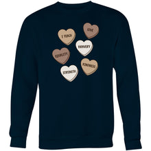 Load image into Gallery viewer, I teach love, bravery, equality, strength, kindness - Crew Sweatshirt