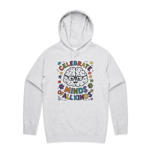 Load image into Gallery viewer, Celebrate minds of all kinds - hooded sweatshirt