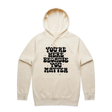 Load image into Gallery viewer, You&#39;re here because you matter - hooded sweatshirt