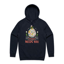 Load image into Gallery viewer, Tomorrow needs you - hooded sweatshirt