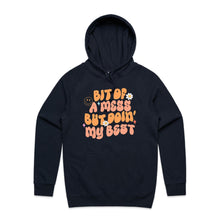 Load image into Gallery viewer, Bit of a mess but doin&#39; my best - hooded sweatshirt