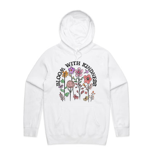 Bloom with kindness - hooded sweatshirt