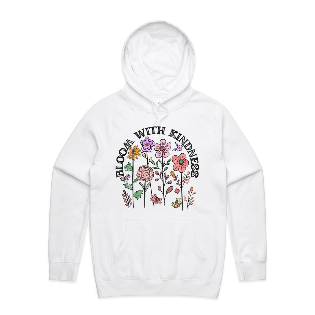 Bloom with kindness - hooded sweatshirt