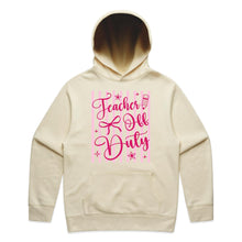 Load image into Gallery viewer, Teacher off duty - hooded sweatshirt