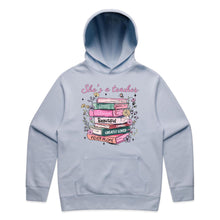 Load image into Gallery viewer, She’s a teacher – strong, victorious, beautiful, capable, greatly loved, never alone - hooded sweatshirt