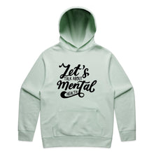 Load image into Gallery viewer, Let&#39;s talk about mental health - hooded sweatshirt