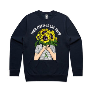 Your feelings are valid - crew neck sweatshirt