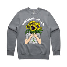 Load image into Gallery viewer, Your feelings are valid - crew neck sweatshirt