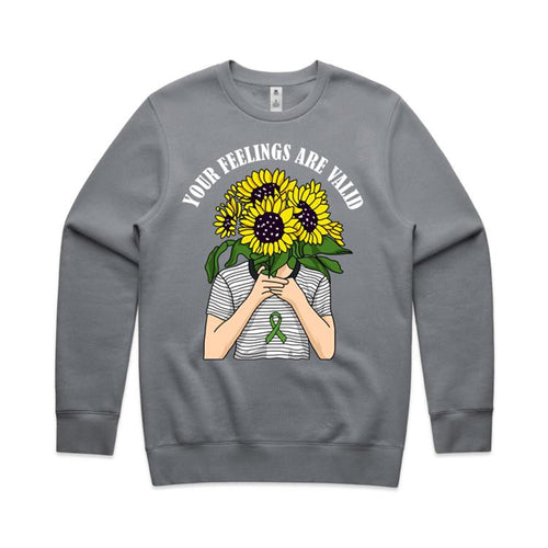 Your feelings are valid - crew neck sweatshirt